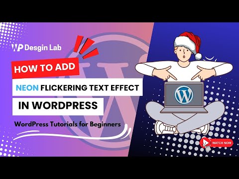 How to Add Neon Flickering Text Effect in WordPress Elementor