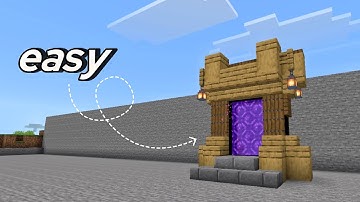 Minecraft: Easy Medieval Nether Portal Build 😍 | Simple & Stylish Design Tutorial