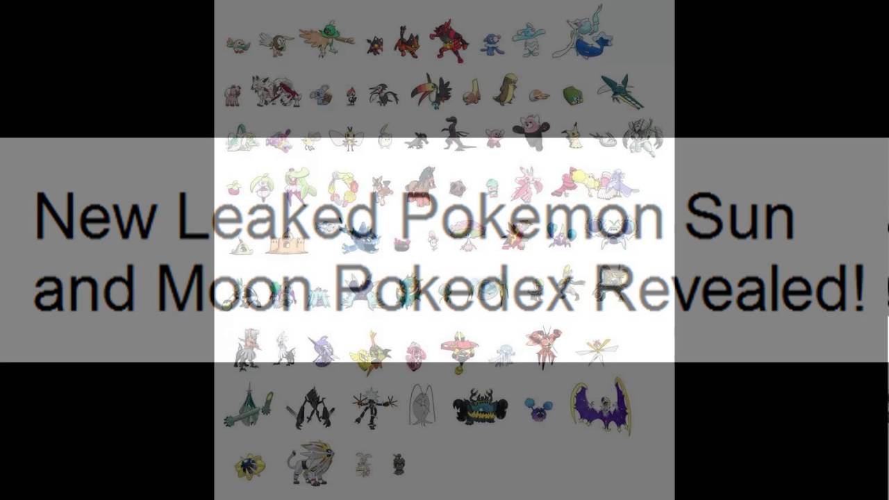 New Pokemon Sun and Moon Pokedex Leak! - YouTube
