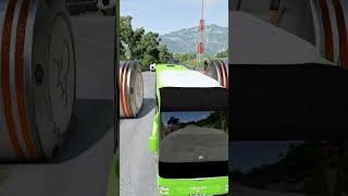 School Buses vs Giant rotating #comedy #profiledesign #graphicdesignbangla #automobile #funny