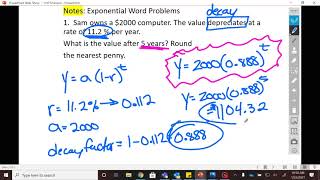 Chapter 7 Topic 2 - Exponential Growth and Decay