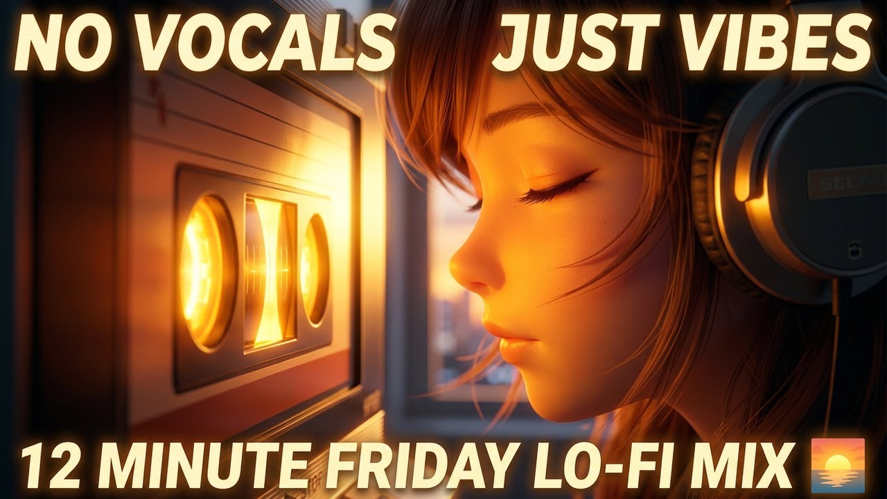 Cozy Friday Lo-Fi Mix 🌅 No Vocals, Just Vibes (12 Min)