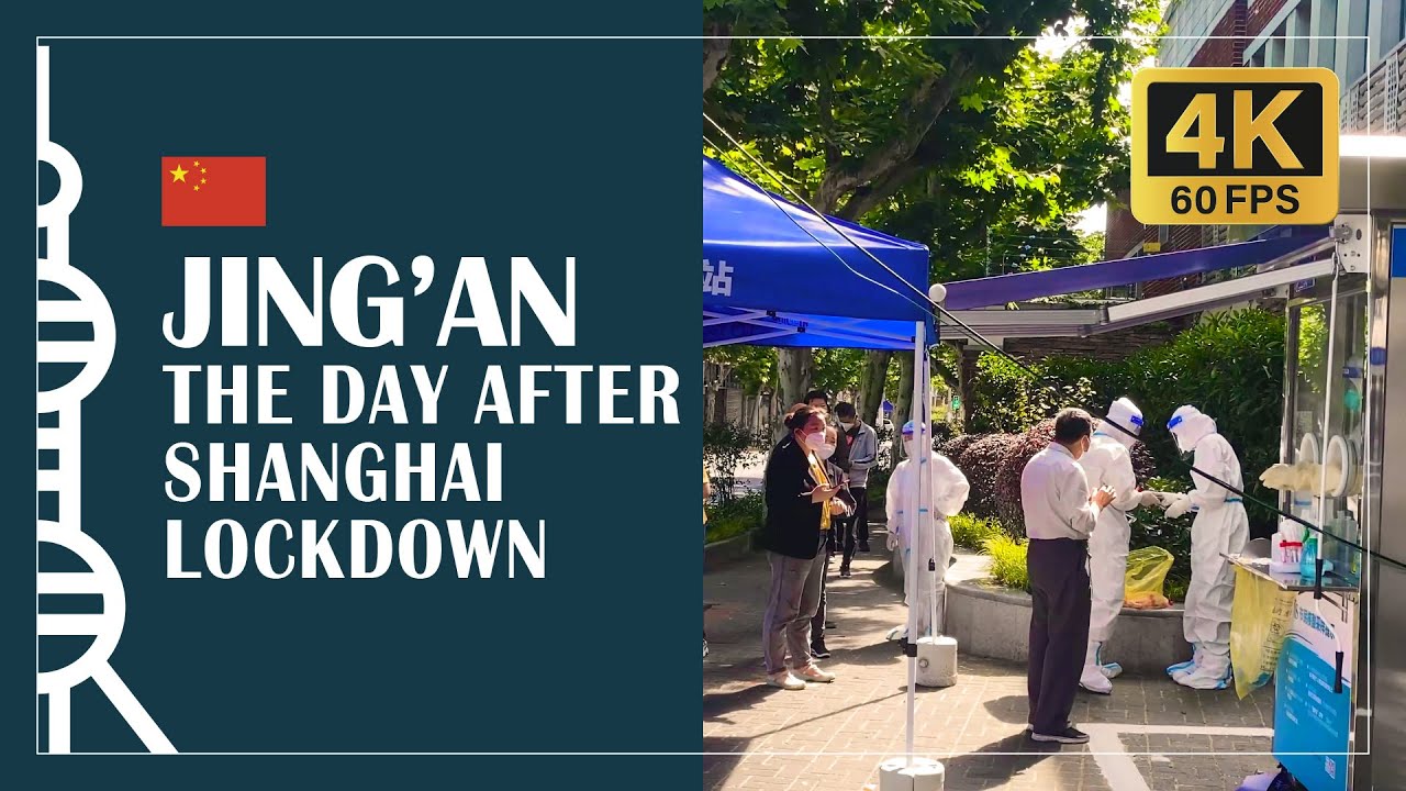 First day after Shanghai lockdown in Jing'an district - Walk in Shanghai waking up after 2 months !