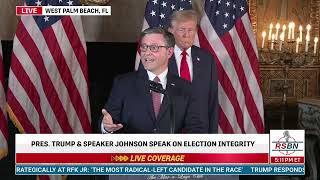 FULL SPEECH: President Trump and Speaker Johnson Give Joint Remarks in Palm Beach, FL - 4/12/24