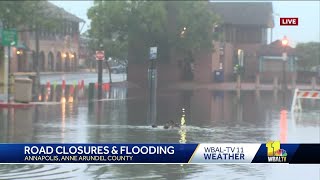 High tide closes Annapolis roads