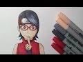 Drawing Sarada Uchiha Boruto Naruto The Movie