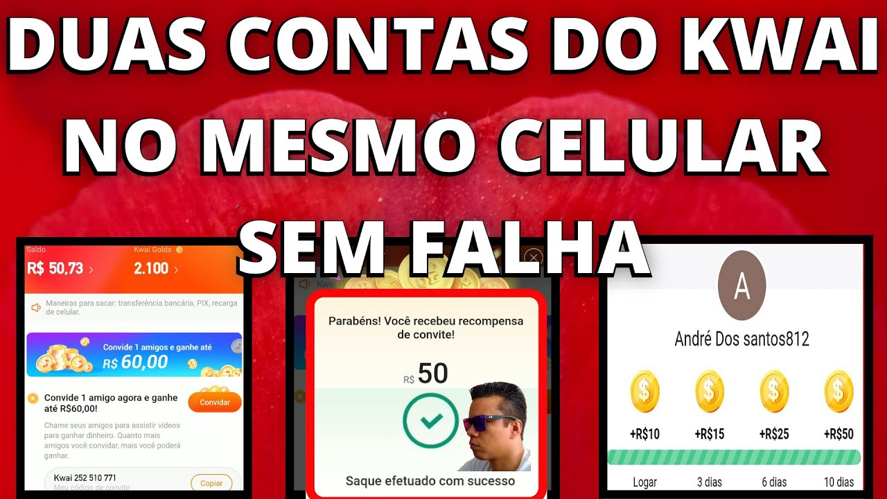 COMO TER DUAS CONTAS DO KWAI NO MESMO CELULAR E GANHAR A RECOMPENSA DOS