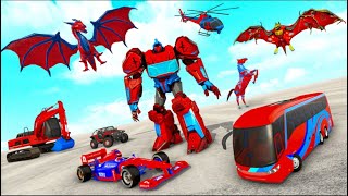 Multi Robot Car Transform Bat: Bus Robot Games Trick Tale Studio Gameplay #1 screenshot 3