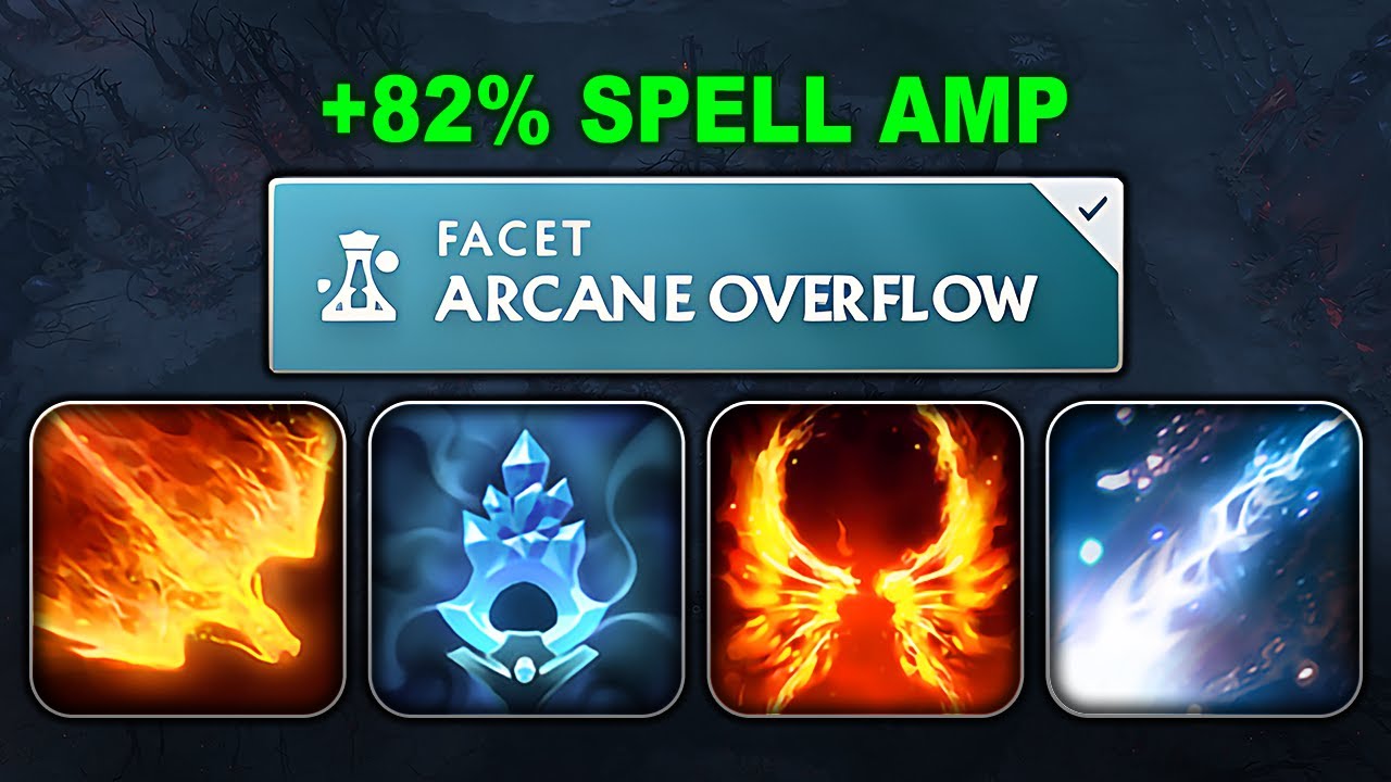 82% SPELL AMP BONUS ARCANE OVERFLOW + FLAME CLOAK | Ability Draft - YouTube