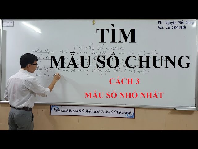 Tìm Mẫu Số Chung - Mẫu Số Nhỏ Nhất - Phần 3 - Toán Lớp 4 - Youtube