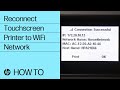 Reconnecting a Touchscreen Printer to a Wireless Network | HP Printers | @HPSupport