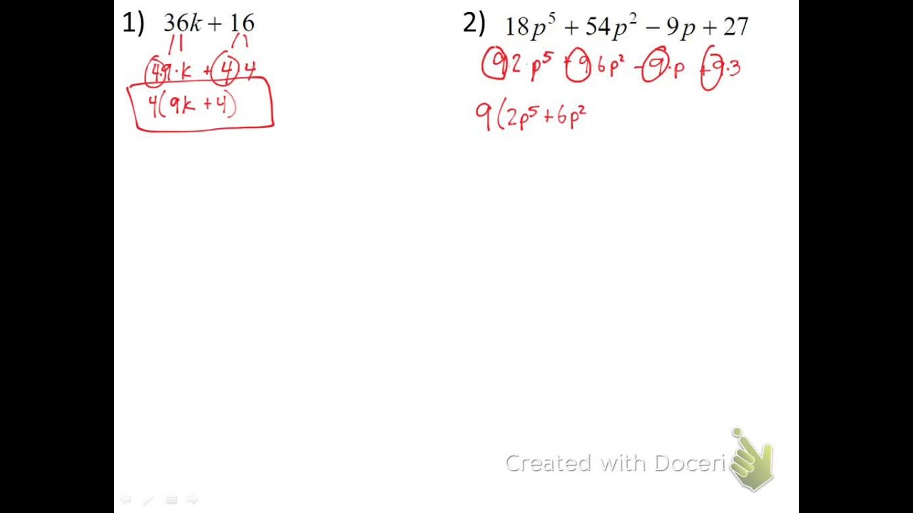 Algebra 1 Lesson 057 Factoring The GCF YouTube algebra-1-lesson-057-factoring-the-gcf-youtube
