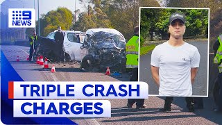 Sole survivor charged after triple-fatal Queensland crash 9 News Australia