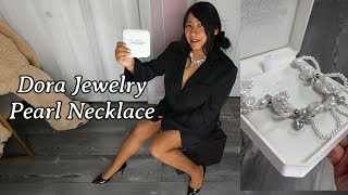 Obsessed With Dora Jewelrys Pearl Necklace. Try On And Review