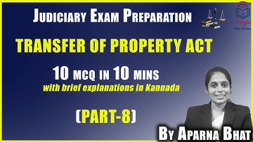 Transfer of Property Act ( Part 8) l Multiple Choice Questions l Judiciary Prelims Preparation l