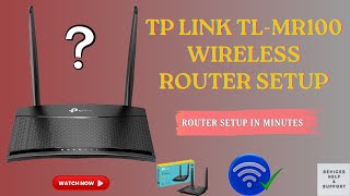 TP-Link TL-MR100 4G LTE Router Setup | SIM Card WiFi Router Installation Guide