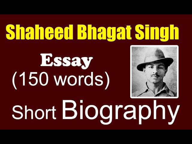 Short Essay on Shaheed Bhagat Singh || Short Biography on Shaheed Bhagat  Singh - YouTube