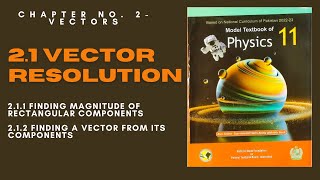 2.1 Vector Resolution - Chapter No.2 Vectors - Class 11 Physics