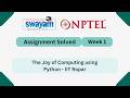 The Joy of Computing using Python Week 1 | NPTEL ANSWERS 2026 #nptel2026 #myswayam #nptel