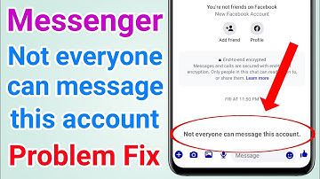 Not everyone can message this account facebook messenger problem fix (100% working)
