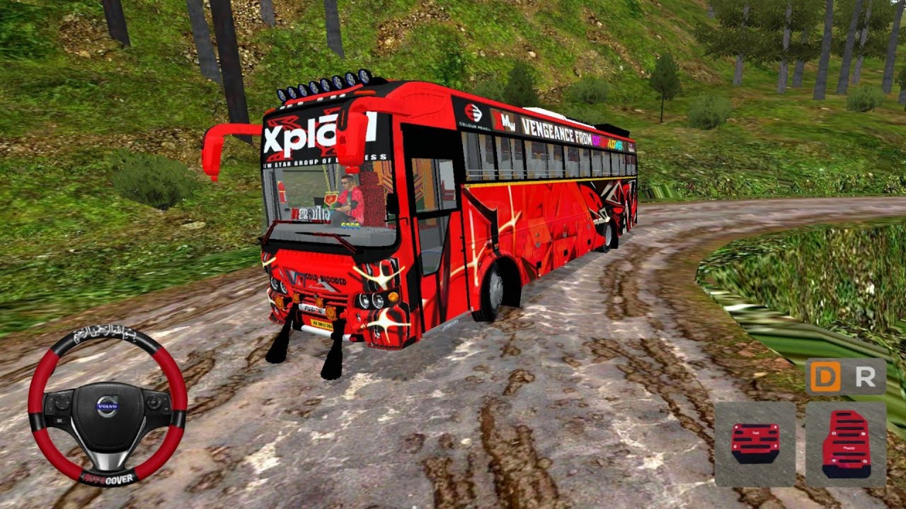 Xplod Zedone Bus Mod | Indian Traffic PERU Hill Road Driving Gameplay 😱 | Bus Simulator Indonesia 