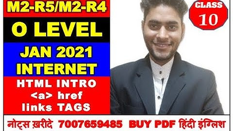 M2-R5 INTERNET AND WEB JANUARY 2021 CLASS #10 (O LEVEL EXAM)