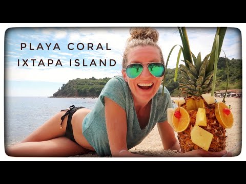 PLAYA CORAL ON ISLA IXTAPA GUERRERO, MEXICO | Coral Beach Ixtapa Island | Zihua Day 6 Vlog