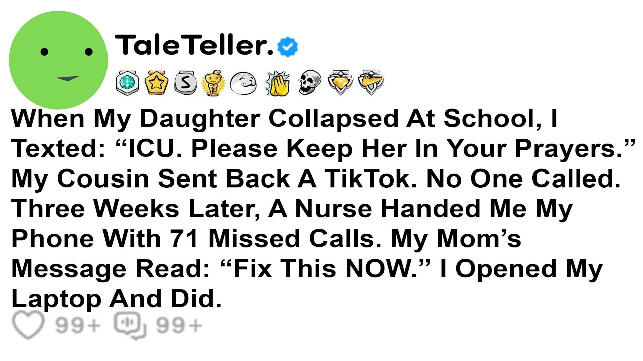 When My Daughter Collapsed At School, I Texted: “ICU. Please Keep Her In Your Prayers.” My Cousin