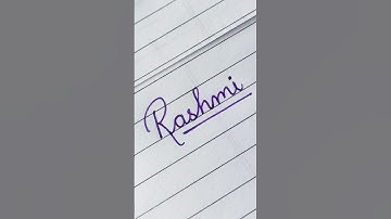 Rashmi💘 name calligraphy|Cursive writing|Improve handwriting|#shorts #ytshorts #calligraphy #writing