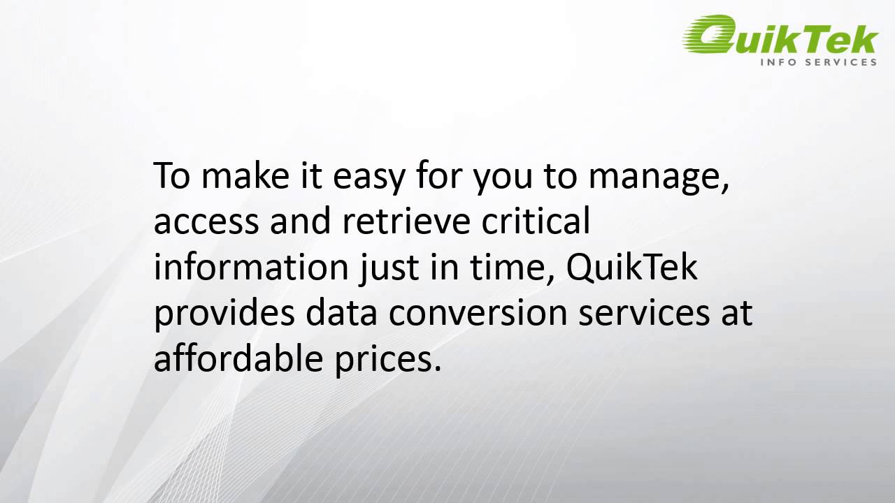Data Conversion Services - YouTube