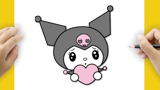 How To Draw Kuromi Face Easy