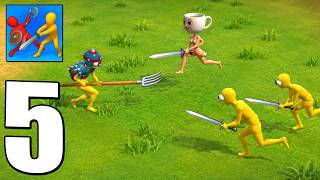 Ragdoll Sword Arena - Gameplay Walkthrough Part 5 - The Sword Man Fight 1vs Team (iOS, Android)