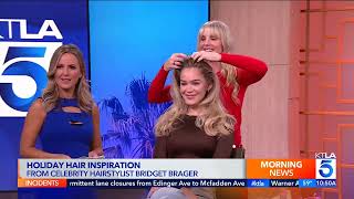 R+F Haircare on KTLA with Bridget Brager This Holiday Season