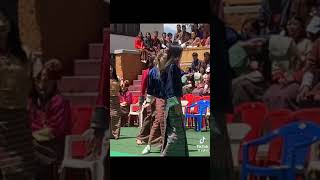 foreign girl dancing on Bhutanese song