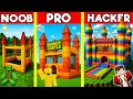 BOUNCY CASTLE Build Battle In Minecraft - NOOB VS PRO CHALLENGE - Maizen Mizen Mazien Parody