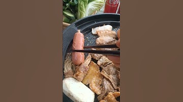 Một buổi trưa mùa đông và một chảo thịt nướng thơm ngon | món nướng | BBQ