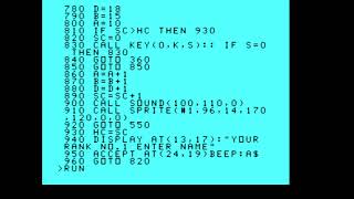 Ti99/4A Typed in Game from the Magazine :- Computer weekly (Meteors)
