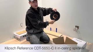 Klipsch Reference CDT-5650-C II in-Ceiling/In-wall 8-inch Home Theater Speaker Unboxing Video 