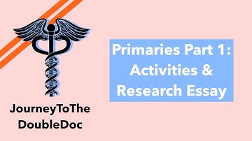 Applying to MD/PhD Programs: Primaries Part 1