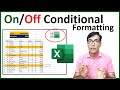 Conditional formatting On/Off button in excel | Amazing Conditional formatting in advanced excel