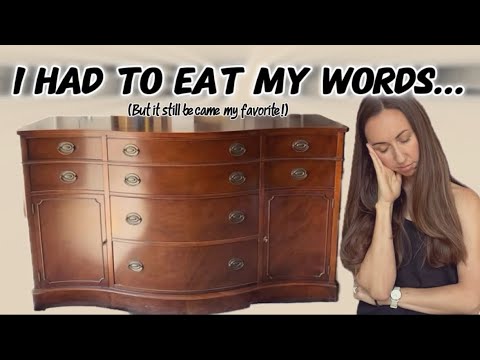 Vintage Sideboard Buffet Restoration Fixing A Failing Finish How to Apply Gel Stain