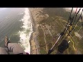 Touching fog base. Paragliding at The Dumps - Mussel Rock, Pacifica