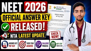NEET 2026 Office Answer Key Released 🥳 #neet2026 #ntaneet #neetlatestupdate #ntalatestupdate #neet