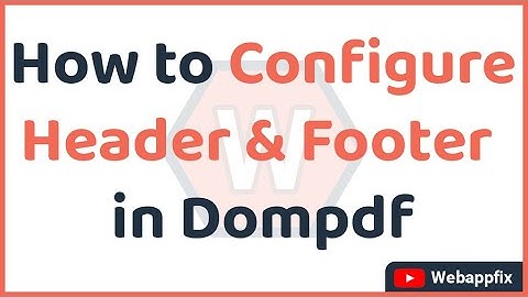 How to Set Header and Footer in Laravel Dompdf | How to Add Header and Footer to Pdf | Dompdf