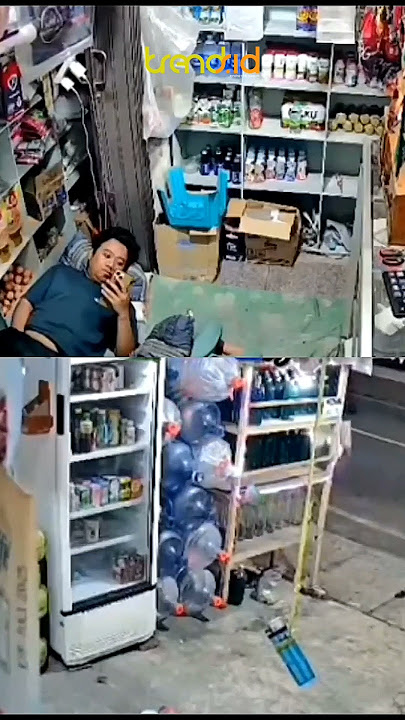 REAKSI PENJAGA WARUNG MADURA DIDATANGI MALING