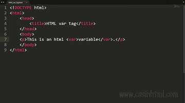 HTML var Tag