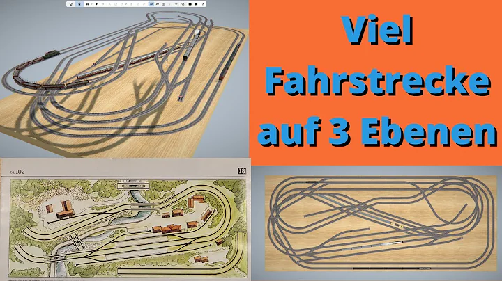 Märklin model railway layout, lots of track across 3 levels, on a 350x150cm area, but steep incline!