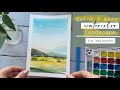 Watercolor Landscape Tutorial For Beginners | Easy Watercolor Painting