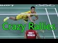 Crazy badminton rallies insane dives, trick shots,