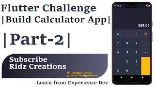🔴 Flutter Challenge ||Build Calculator App || Part-2 ||Flutter Series🔴||Design to Code||My Skills ||